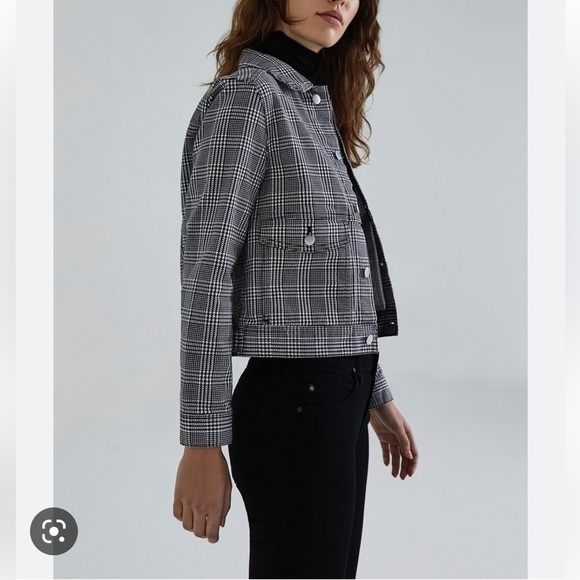 Anthropologie NWT AG The Evonne Plaid Trucker Jacket Size XS. - Picture 3 of 11